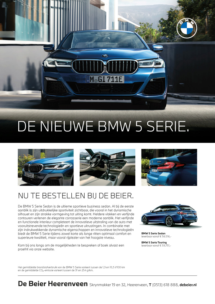 BMW 5 advertentie, speciaal ontworpen voor a4