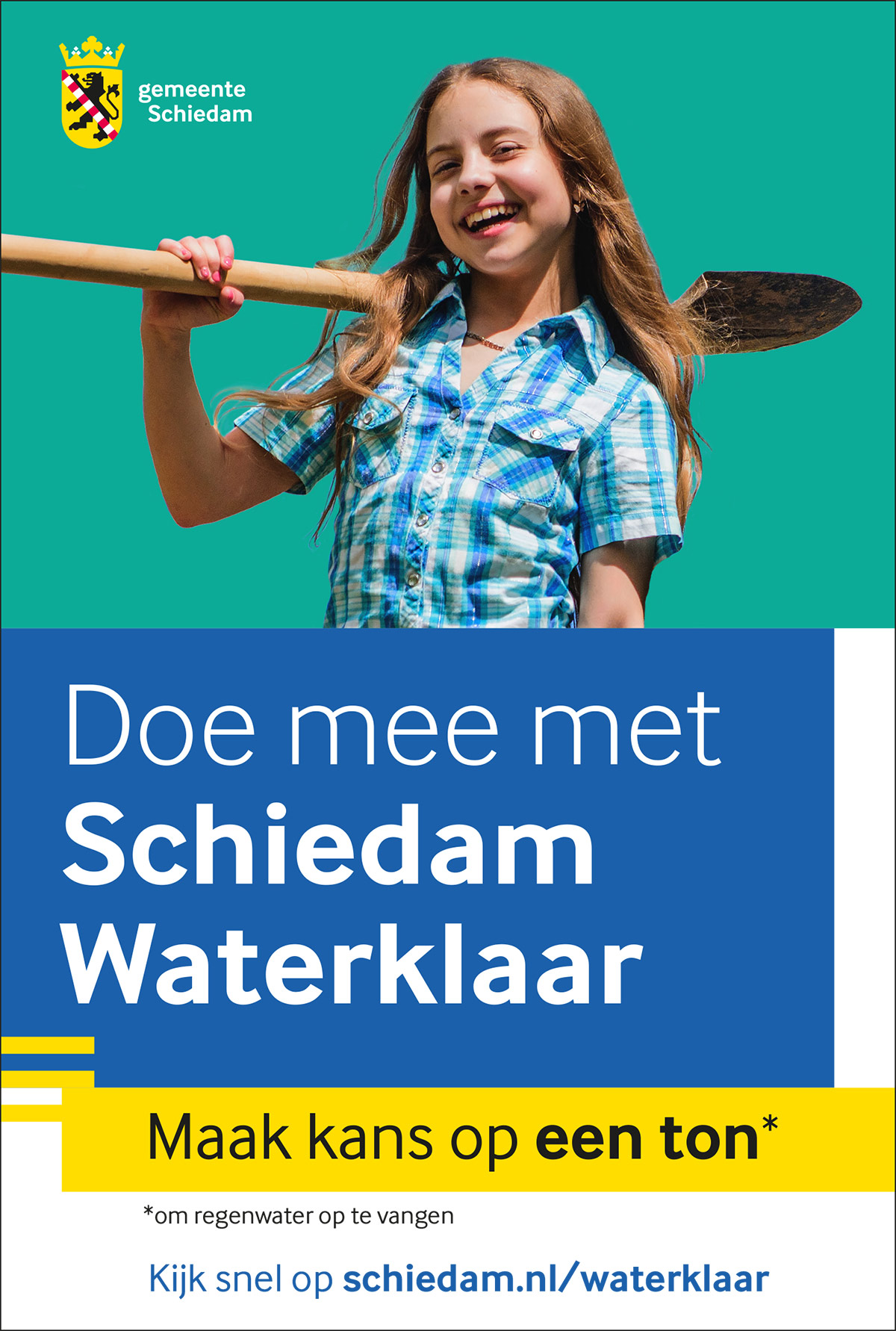 Poster Schiedam waterklaar campagne kind