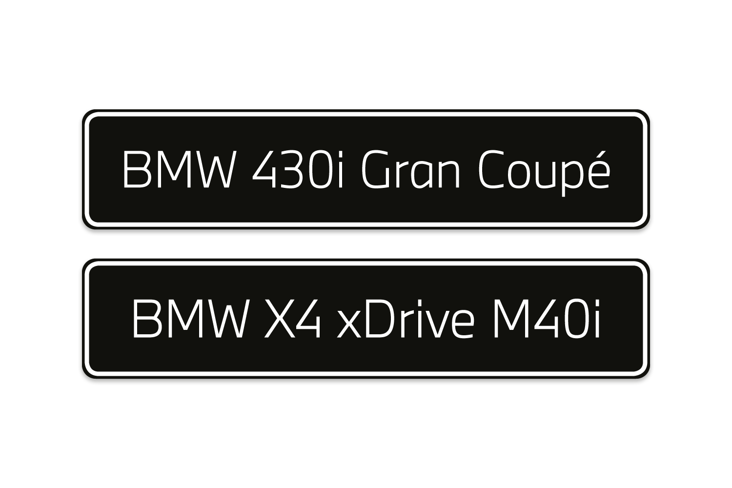 BMW z4 sDrive 310i en BMW X6 530d typeplaten