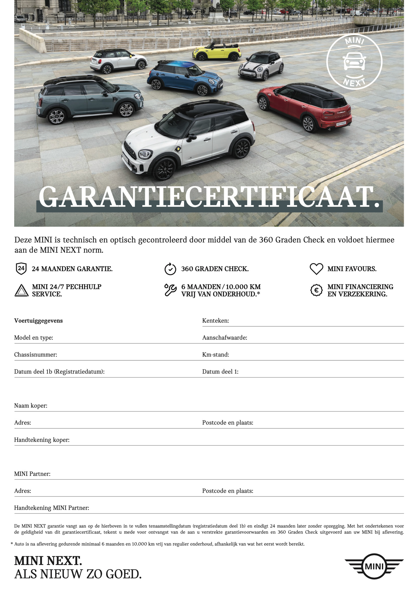 MINI Garantiecertificaat